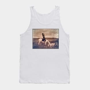 Native American on Horseback, Oasis in the Badlands 1905 Edward S Curtis Tank Top